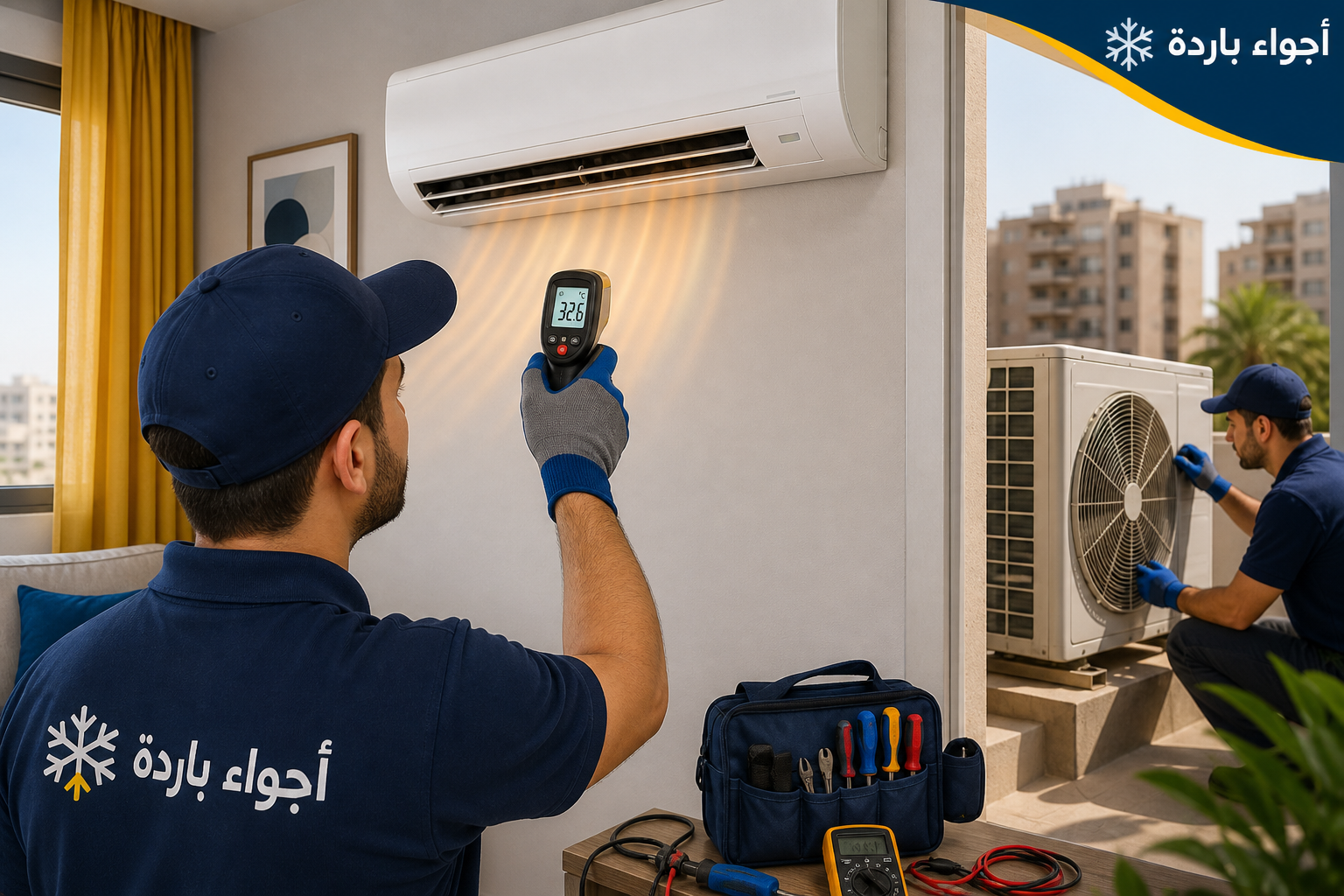التكييف يخرج هواء ساخناً: الأسباب والحلول ومتى تطلب فني صيانة